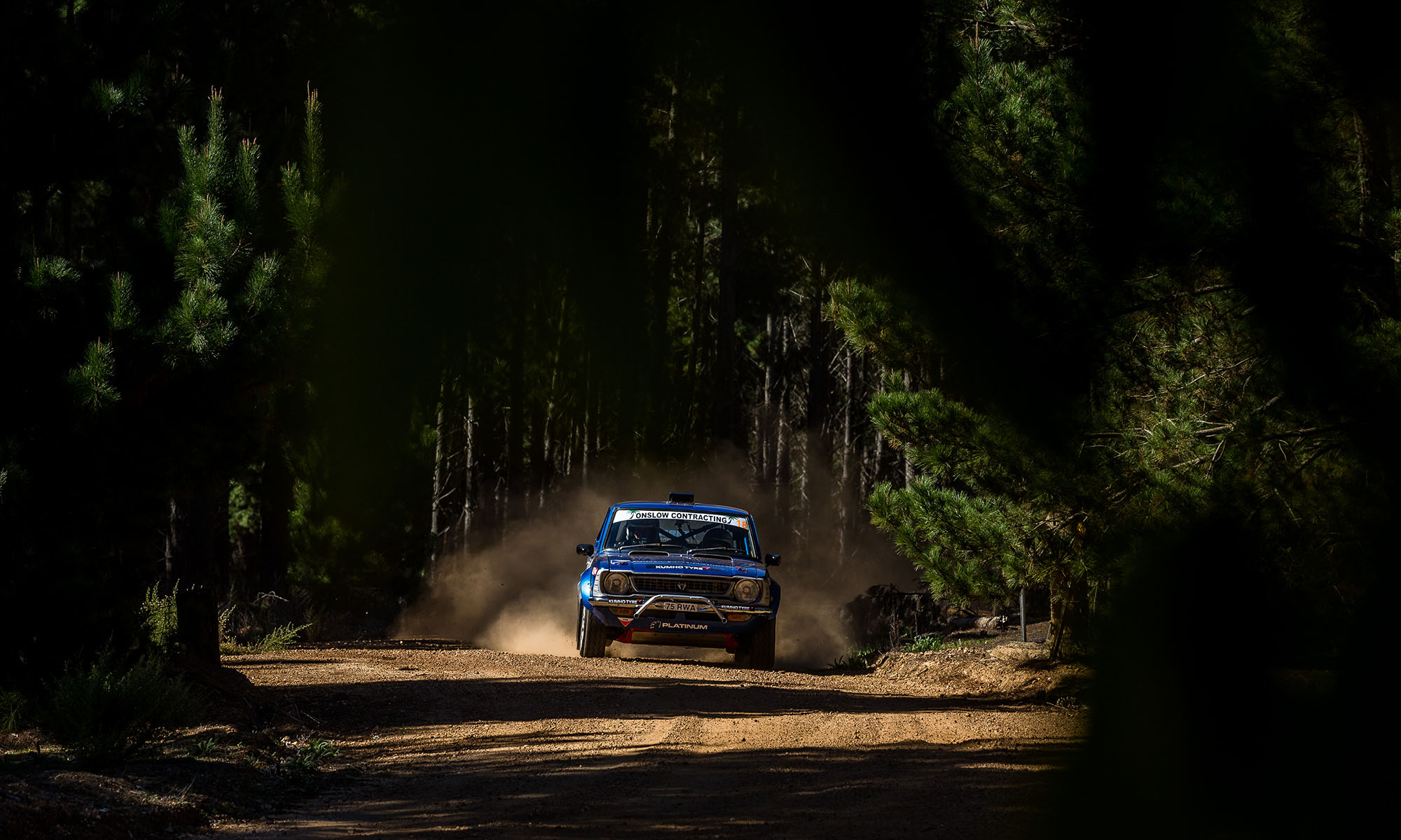 Bates and McCarthy leading Make Smoking History Forest Rally Forest Rally